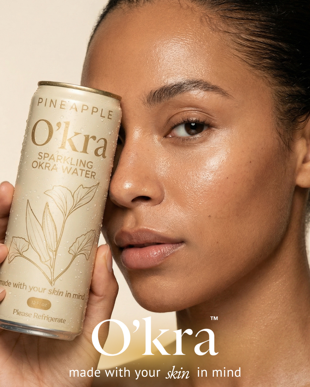 PRE- ORDER: O’kra – Sparkling Okra Water (Pineapple) | Hydration & Skin Health