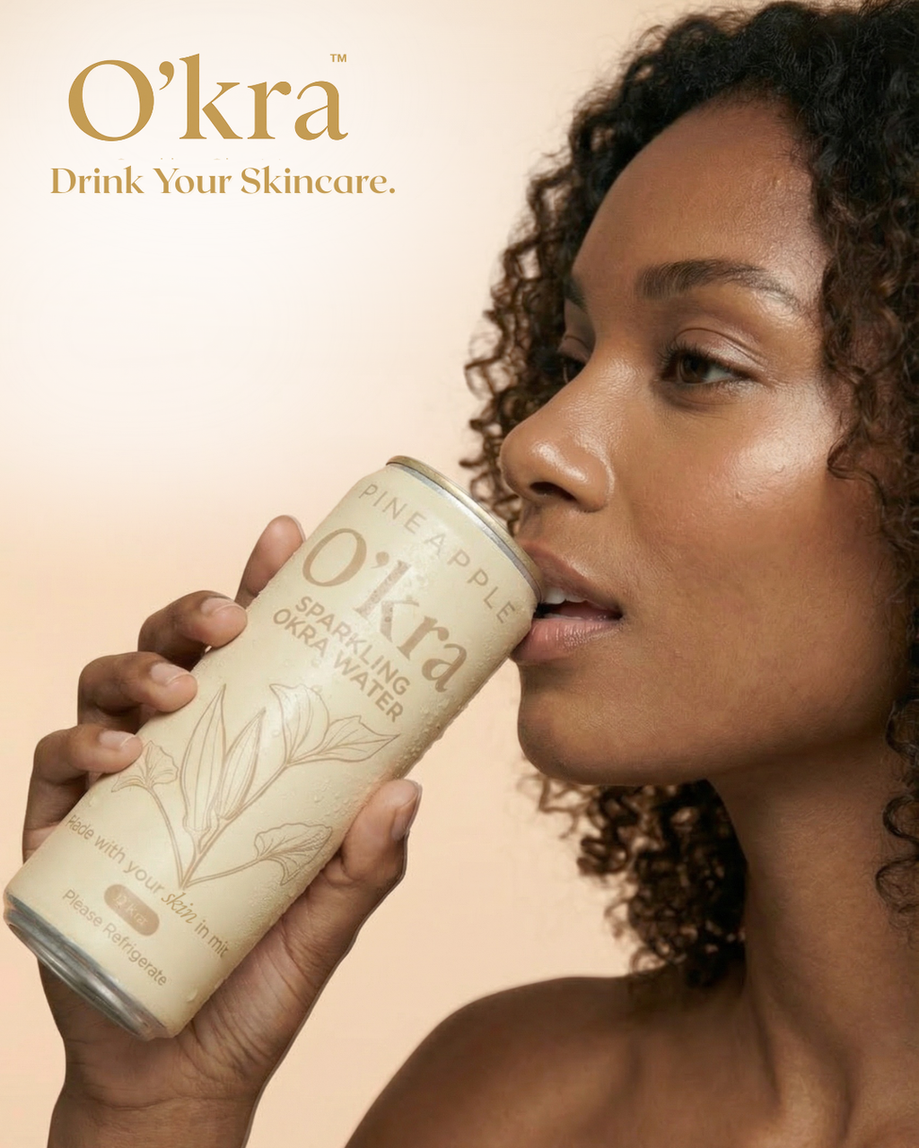 PRE- ORDER: O’kra – Sparkling Okra Water (Pineapple) | Hydration & Skin Health