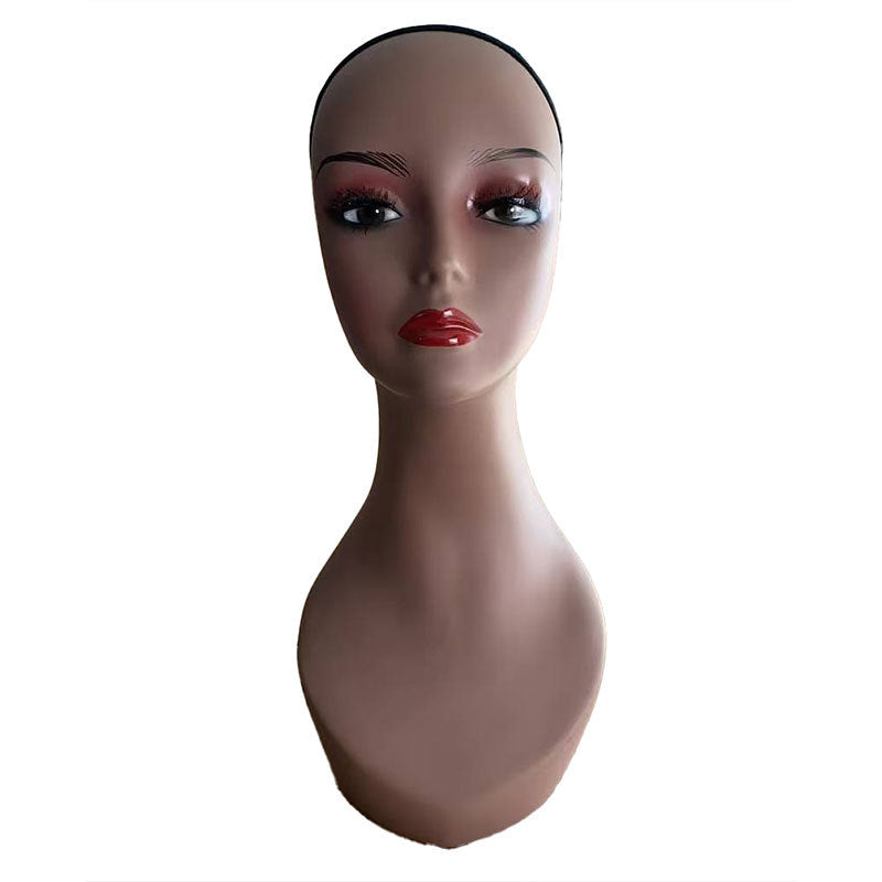 Head model dummy head female model head European and American and African market best-selling display wig hat PVC needle-able head model