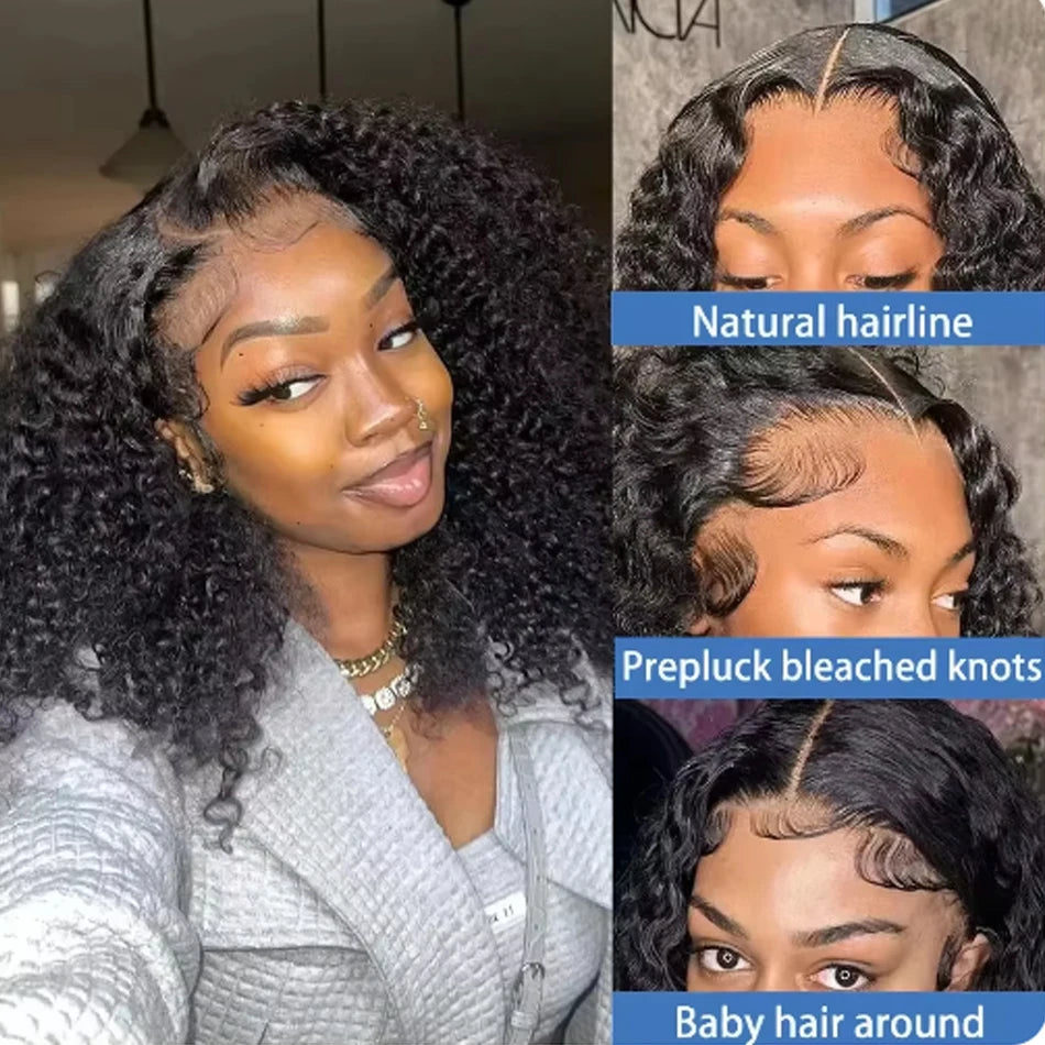 Glueless Wigs Human Hair Wear And Go Kinky Curly Lace Frontal Human Hair Perruque Cheveux Humains OnSale Brazilian Raw Hair
