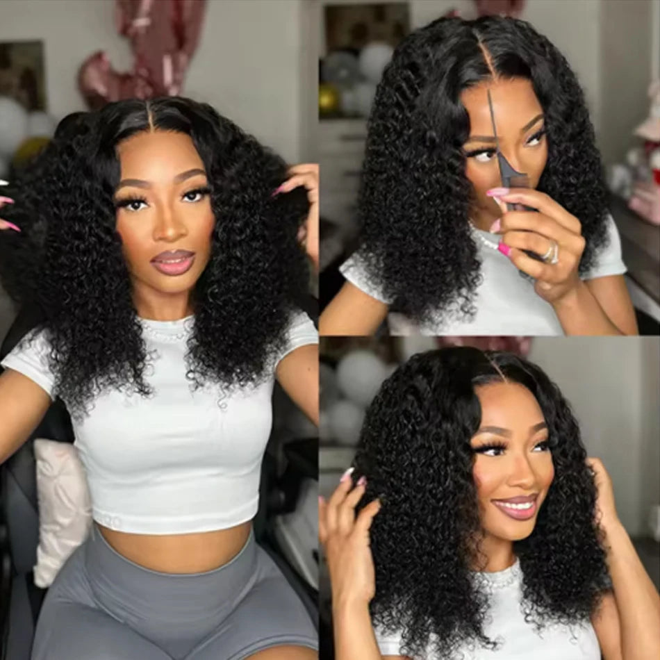 Glueless Wigs Human Hair Wear And Go Kinky Curly Lace Frontal Human Hair Perruque Cheveux Humains OnSale Brazilian Raw Hair