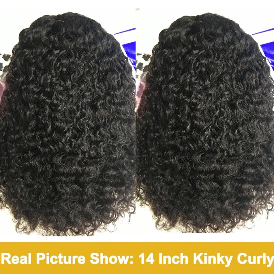 Glueless Wigs Human Hair Wear And Go Kinky Curly Lace Frontal Human Hair Perruque Cheveux Humains OnSale Brazilian Raw Hair