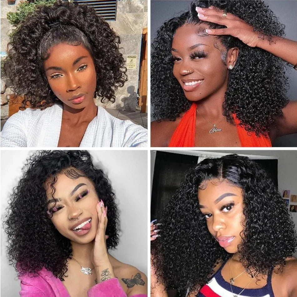 Glueless Wigs Human Hair Wear And Go Kinky Curly Lace Frontal Human Hair Perruque Cheveux Humains OnSale Brazilian Raw Hair
