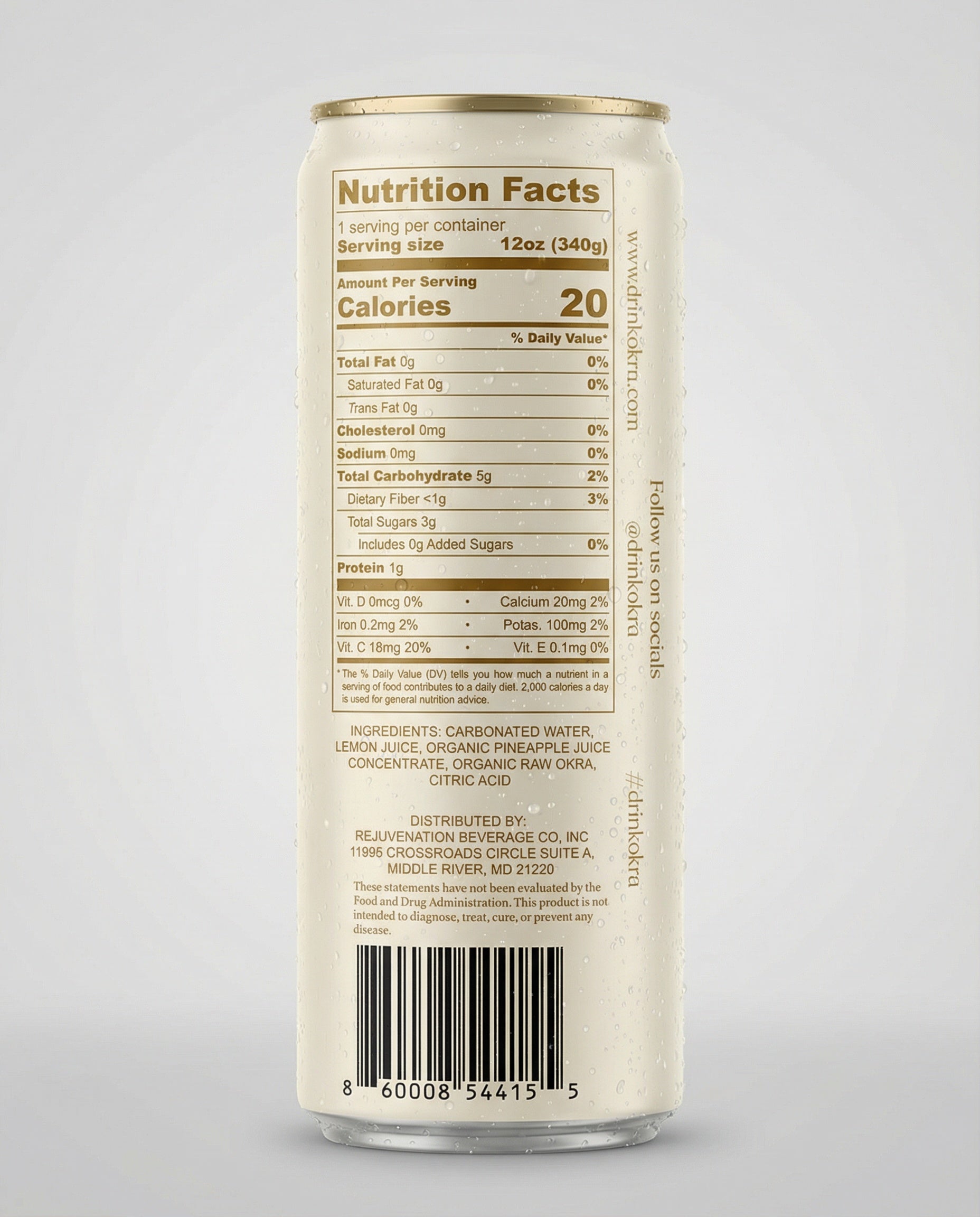 PRE- ORDER: O’kra – Sparkling Okra Water (Pineapple) | Hydration & Skin Health