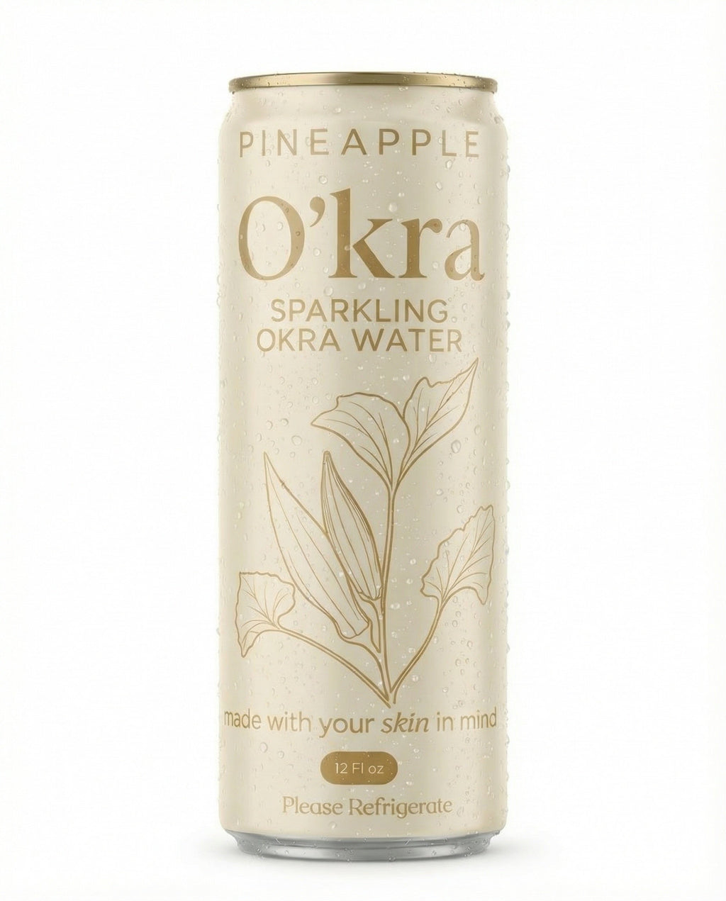 PRE- ORDER: O’kra – Sparkling Okra Water (Pineapple) | Hydration & Skin Health